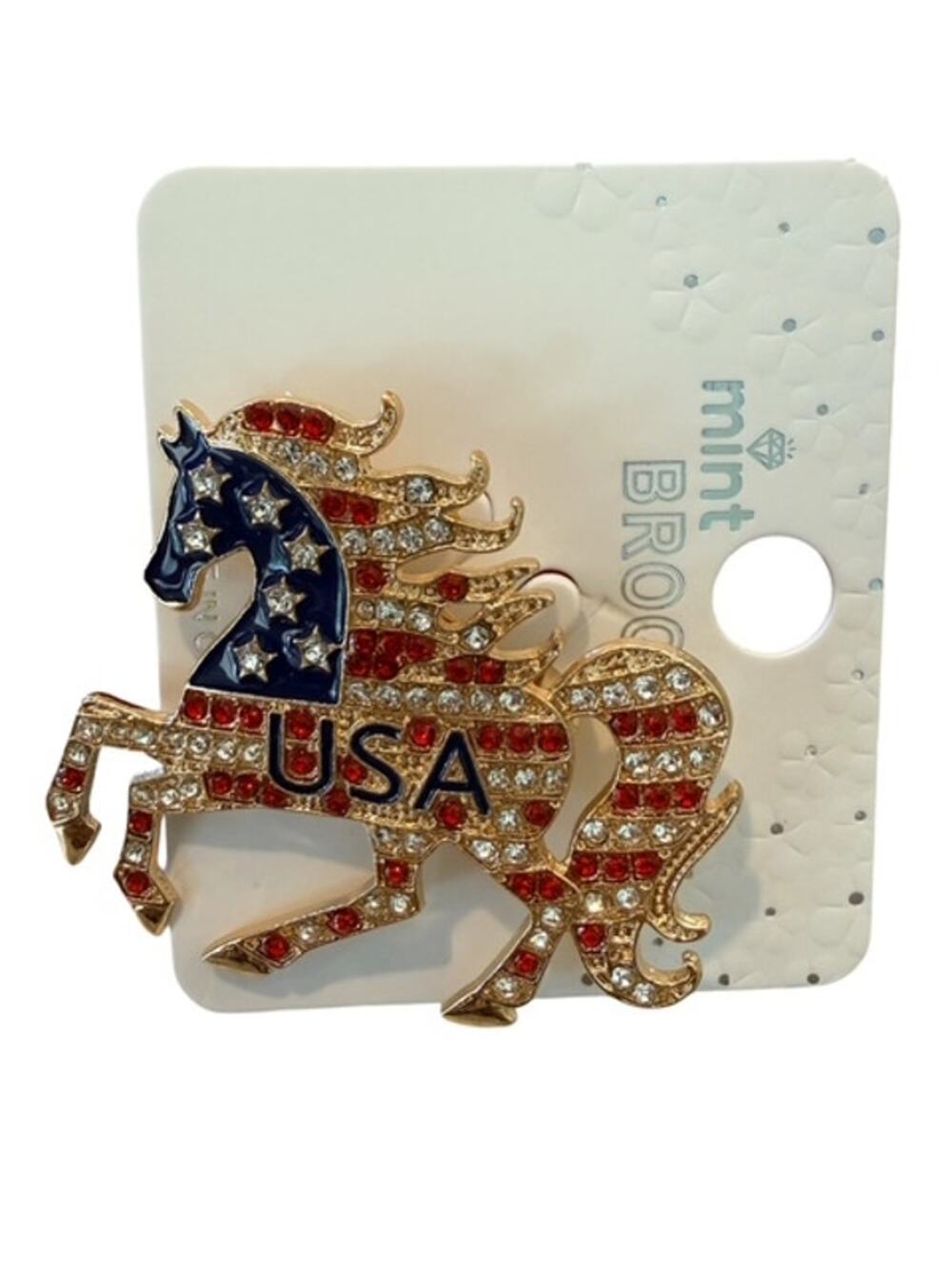 American Horse USA Brooch